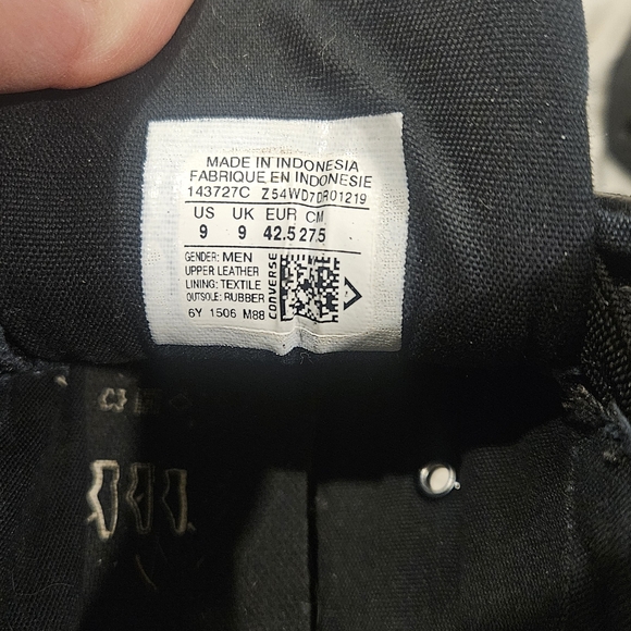 Converse Black Leather High-Tops - Picture 5 of 7